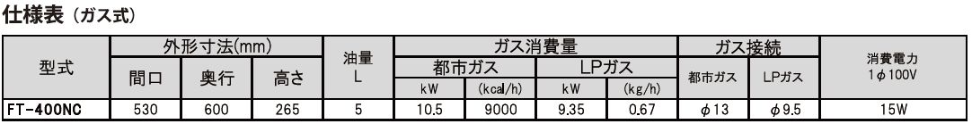 仕様表